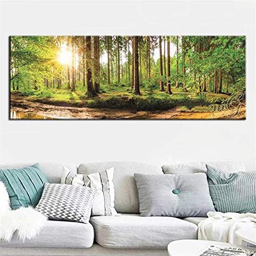 DIY 5D Diamant Malerei Voll Kits Grüne Sonnenuntergangswaldlandschaft Erwachsene Große Diamond Painting Bilder Diamant Malen nach Zahlen Kit Strass Kreuzstich Stickerei Home Wand Decor Square 60x120cm DIY 5D Diamant Malerei Voll Kits Grüne Sonnenuntergangswaldlandschaft Erwachsene Große Diamond Painting Bilder Diamant Malen nach Zahlen Kit Strass Kreuzstich Stickerei Home Wand Decor Square 60x120cm von Donpeer