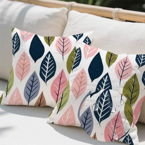 Kissenbezug 45 x 45 cm,Outdoor Kissen Blatt 2er Set Velvet Kissenbezüge,Wetterfest Sofakissen mit Verstecktem Reißverschluss,Zierkissenbezüge Anlage Kissenbezug für Couch Balkon Wohnzimmer Deko e673 Kissenbezug 45 x 45 cm,Outdoor Kissen Blatt 2er Set Velvet Kissenbezüge,Wetterfest Sofakissen mit Verstecktem Reißverschluss,Zierkissenbezüge Anlage Kissenbezug für Couch Balkon Wohnzimmer Deko e673 von Donpeer