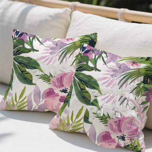 Kissenbezug 50 x 50 cm, Outdoor Kissen Lila 2er Set Linen Kissenbezüge, Wetterfest Sofakissen mit Verstecktem Reißverschluss, Zierkissenbezüge Böhmen Kissenbezug für Couch Balkon Wohnzimmer Deko e729 Kissenbezug 50 x 50 cm, Outdoor Kissen Lila 2er Set Linen Kissenbezüge, Wetterfest Sofakissen mit Verstecktem Reißverschluss, Zierkissenbezüge Böhmen Kissenbezug für Couch Balkon Wohnzimmer Deko e729 von Donpeer