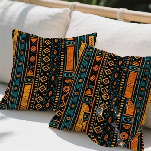 Kissenbezug 50 x 50 cm,Outdoor Kissen Indisch 2er Set Linen Kissenbezüge,Wetterfest Sofakissen mit Verstecktem Reißverschluss,Zierkissenbezüge Retro Kissenbezug für Couch Balkon Wohnzimmer Deko e679 Kissenbezug 50 x 50 cm,Outdoor Kissen Indisch 2er Set Linen Kissenbezüge,Wetterfest Sofakissen mit Verstecktem Reißverschluss,Zierkissenbezüge Retro Kissenbezug für Couch Balkon Wohnzimmer Deko e679 von Donpeer