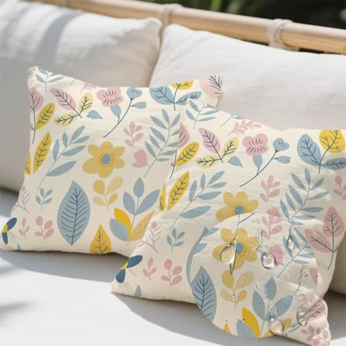 Outdoor Kissen 100x100 cm 2er Set Kissenbezug Anlage Kissen Deko Kissenbezüge Atmungsaktiv Wetterfest, Quadrat Sofakissen Leinen Kissenhülle Karikatur Outdoorkissen für Couch Balkon Garten Deko e718 Outdoor Kissen 100x100 cm 2er Set Kissenbezug Anlage Kissen Deko Kissenbezüge Atmungsaktiv Wetterfest, Quadrat Sofakissen Leinen Kissenhülle Karikatur Outdoorkissen für Couch Balkon Garten Deko e718 von Donpeer