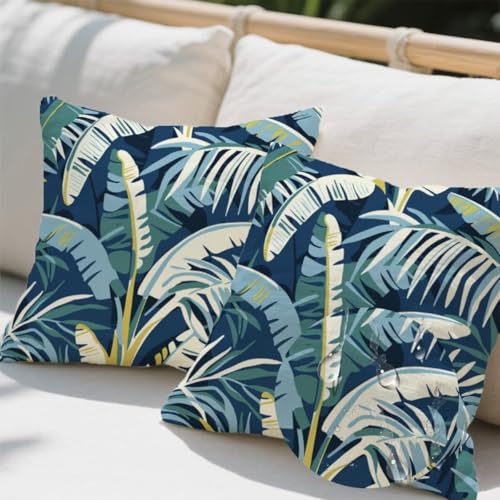 Outdoor Kissen 45x45 cm 2er Set Kissenbezug Palmen Kissen Deko Kissenbezüge Atmungsaktiv Wetterfest, Quadrat Sofakissen Leinen Kissenhülle Sommer Outdoorkissen für Garten Balkon Deko Geschenke e740 Outdoor Kissen 45x45 cm 2er Set Kissenbezug Palmen Kissen Deko Kissenbezüge Atmungsaktiv Wetterfest, Quadrat Sofakissen Leinen Kissenhülle Sommer Outdoorkissen für Garten Balkon Deko Geschenke e740 von Donpeer