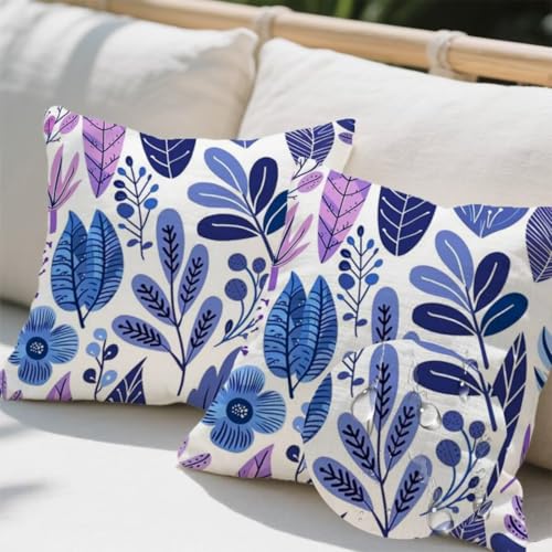 Outdoor Kissen 50x50 cm 2er Set Kissenbezug Lila Kissen Deko Kissenbezüge Atmungsaktiv Wetterfest, Sofakissen Leinen Kissenhülle Tropischer Wind Outdoorkissen für Garten Balkon Deko Geschenke e736 Outdoor Kissen 50x50 cm 2er Set Kissenbezug Lila Kissen Deko Kissenbezüge Atmungsaktiv Wetterfest, Sofakissen Leinen Kissenhülle Tropischer Wind Outdoorkissen für Garten Balkon Deko Geschenke e736 von Donpeer