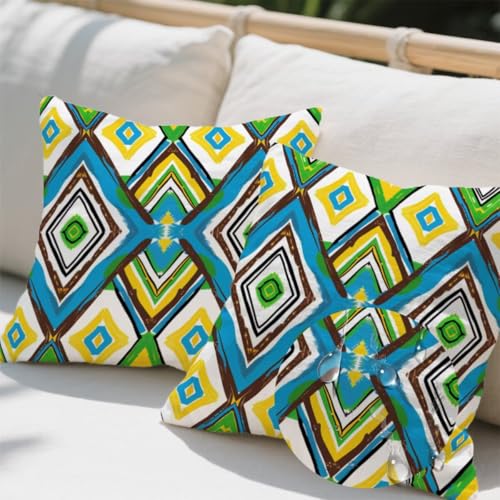 Outdoor Kissen 50x50 cm 2er Set Kissenbezug Linie Kissen Deko Kissenbezüge Atmungsaktiv Wetterfest, Quadrat Sofakissen Samtstoff Kissenhülle Geometrie Outdoorkissen für Couch Balkon Garten Deko e644 Outdoor Kissen 50x50 cm 2er Set Kissenbezug Linie Kissen Deko Kissenbezüge Atmungsaktiv Wetterfest, Quadrat Sofakissen Samtstoff Kissenhülle Geometrie Outdoorkissen für Couch Balkon Garten Deko e644 von Donpeer