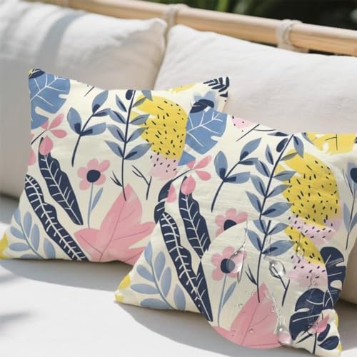 Outdoor Kissen 80x80 cm 2er Set Kissenbezug Anlage Kissen Deko Kissenbezüge Atmungsaktiv Wetterfest, Quadrat Sofakissen Leinen Kissenhülle Karikatur Outdoorkissen für Garten Balkon Deko Geschenke e716 Outdoor Kissen 80x80 cm 2er Set Kissenbezug Anlage Kissen Deko Kissenbezüge Atmungsaktiv Wetterfest, Quadrat Sofakissen Leinen Kissenhülle Karikatur Outdoorkissen für Garten Balkon Deko Geschenke e716 von Donpeer