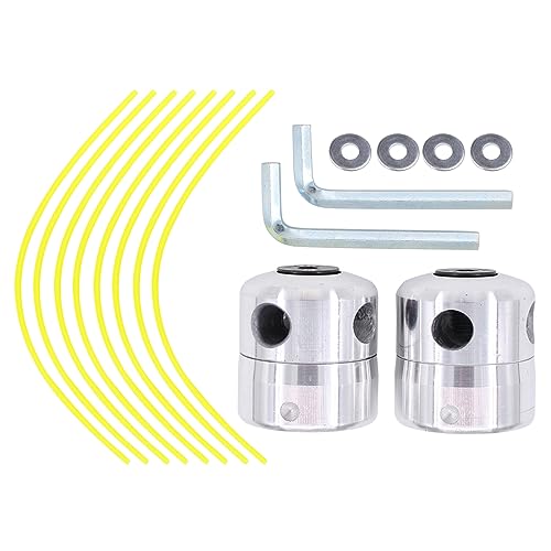 Aluminium Fadenkopf Rasentrimmer Kopf Alu Doppelfadenkopf Nylonfaden Fadenspule Trimmerkopf Mähkopf Trimmerfaden Faden Kopf Rasenmäher Spulenkopf Rasenschneiderkopf für Motorsense Freischneider von Doo Engy