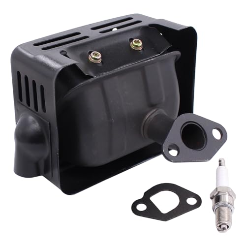 Auspuff Schalldämpfer mit Auspuffrohr Dichtung Motor Zündkerze Auspuffblende Krümmer für Honda GX 160 GX200 GX160 GX140 GX110 GX120 168F GX 140 GX 120 Rasenmäher Generator Stromgenerator Wasserpumpe von Doo Engy