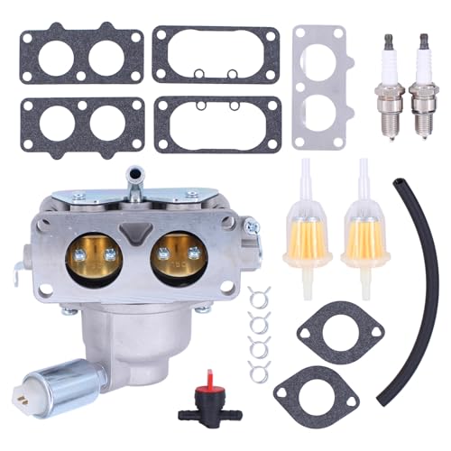 Vergaser Ersatz Reparatursatz mit Zündkerze Kraftstofffilter Dichtung Schlauch für Briggs & Stratton 791230 799230 699709 499804 20-25HP V-Twin 4-Takt Motoren 405777 406777 40777 446677 Rasenmäher von Doo Engy