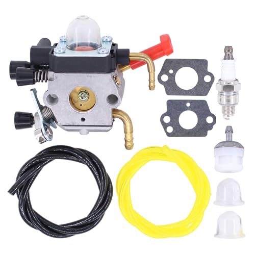 Vergaser Satz Reparatur mit Dichtung Zündkerze Kraftstoffleitung Kraftstofffilter Primer Pumpe Zündkapsel Kraftstoffschlauch für Stihl HS81 HS81R HS81RC HS81T HS86 HS86R HS86T Heckenschere von Doo Engy