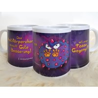 Tasse Gute Besserung. Das Antikörperchen | Immunglobolin. Motivtasse Aus Keramik. Kaffee. Tee. Becher. Doodlebeeartwork Tasse Gute Besserung. Das Antikörperchen | Immunglobolin. Motivtasse Aus Keramik. Kaffee. Tee. Becher. Doodlebeeartwork von DoodleBeeArtwork