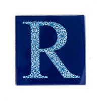 Personalisierter Namensuntersetzer - Dunkelblau Wähle Deine Buchstaben Blauer Untersetzer Buchstabenuntersetzer Jubiläumsgeschenk 18. 21. Geburtstag von DoodlePippin