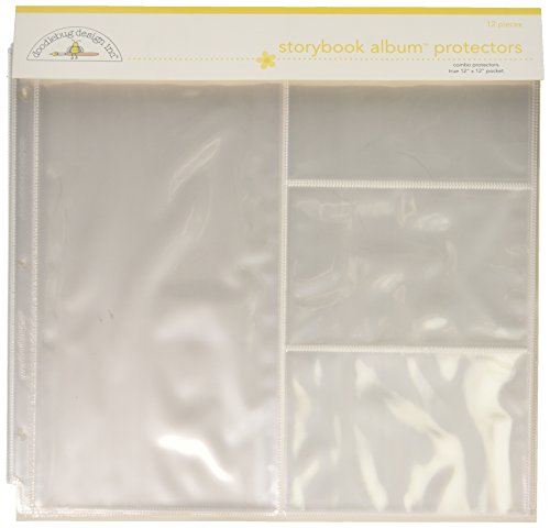 Doodlebug Kunststoff Seite Protectors 12 Zoll x 12 Zoll – (1) 6 x 12 Zoll und (3) 6 x 4-Zoll-Taschen von Doodlebug