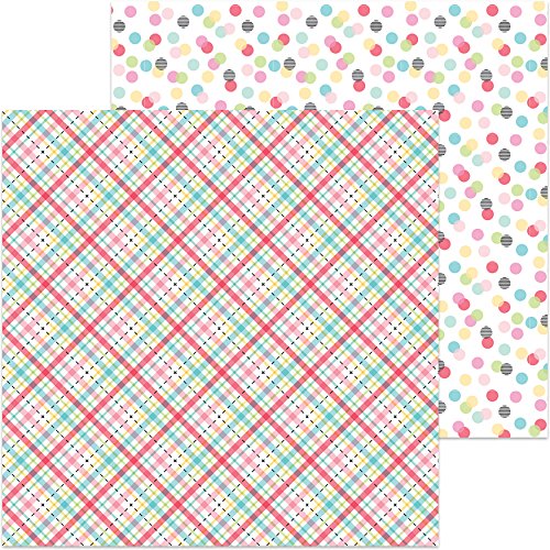 Doodlebug Punny doppelseitig 30,5 x 30,5 cm Plaid About You, Karton, Mehrfarbig, 31,75 x 30,48 x 0,08 cm von Doodlebug