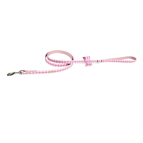 DOOGY Fashion Leine, Vichy-Karo, Rosa, 1,2 m x 12 mm, 1 Stück von Doogy