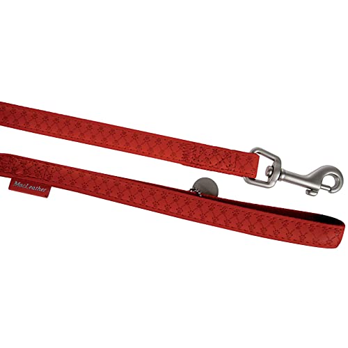 Doogy Blätter einfach MC Leder 15 mm rot/schwarz von Doogy