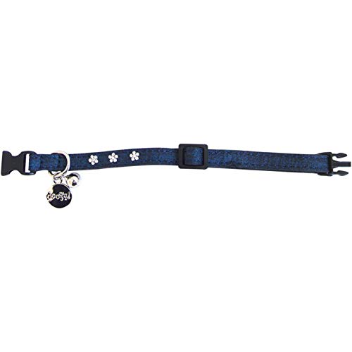 Doogy Katzenhalsband Daisy Blau 16-28 cm x 10 mm von Doogy