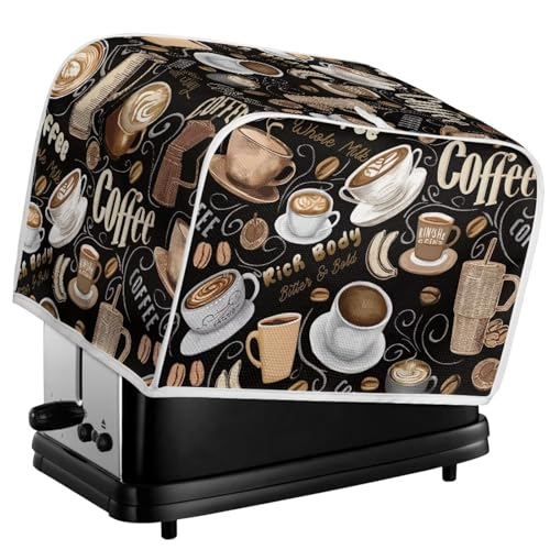 Doojoayie Home Toaster-Abdeckungen für Küche, Kaffee, Druck-Toaster, 2 Scheiben, staubdichte Abdeckung, kleines Gerät und Fingerabdruckschutz von Doojoayie
