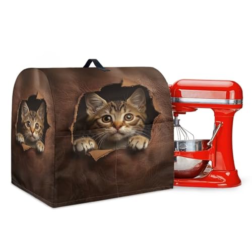 Doojoayie Niedliche Abdeckung für Küchenständer, 4,5–5 qt, wasserdicht, Küchenhelfer, Mixer-Schutzabdeckung mit Griff, kleines Gerät von Doojoayie