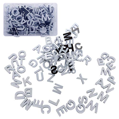 Doolland 124-teiliges Kühlschrank-Magnetbuchstaben Geschenkset Alphabet Magnete mit Tragekiste - weiß von Doolland