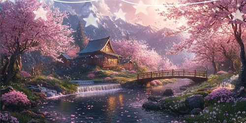 Diamond Painting Erwachsene Baum Diamond Painting Brücke Diamant Paintings bilder, Diamant Malerei Kits Cross Stitch Stickerei Kunsthandwerk für Deko Wohnzimmer, Geschenke für Frauen 90x180cm G6-154 von Doontiny