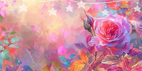 Diamond Painting Erwachsene Blume Diamond Painting Farbe Diamant Paintings bilder, Diamant Malerei Kits Cross Stitch Stickerei Kunsthandwerk für Deko Wohnzimmer, Geschenke für Frauen 90x180cm G6-182 von Doontiny