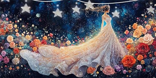 Diamond Painting Schönheit Diamant Paintings Pfingstrose Diamond Painting Erwachsene Anfänger, DIY Mosaikherstellung Arts Craft, Crystal Stickerei Diamant Malerei für Deko Wohnzimmer 45x90cm G6-57 von Doontiny