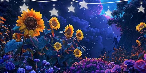 Diamond Painting Sonnenblume Diamant Paintings Nachthimmel Diamond Painting Erwachsene Anfänger, 5D Mosaikherstellung Arts Craft, Crystal Stickerei Diamant Malerei für Deko Wohnzimmer 80x160cm G6-75 von Doontiny