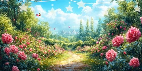 Diamond Painting Wolken Diamant Paintings Pfingstrose Diamond Painting Erwachsene Anfänger, DIY Mosaikherstellung Arts Craft, Crystal Stickerei Diamant Malerei für Deko Wohnzimmer 100x200cm G6-151 von Doontiny