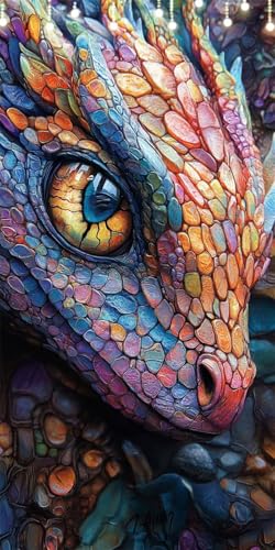 Malen Nach Zahlen Erwachsene Drachen Malen Nach Zahlen Rosa, DIY Handgemalt Ölgemälde Kit für Anfänger und Erwachsene Mit Pinseln und Acrylfarbe, Ohne Rahmen, Wanddeko Wohnzimmer 100X200cm W6-167 von Doontiny