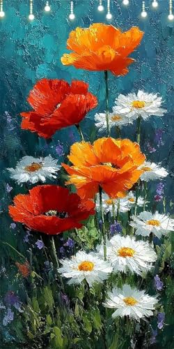 Malen Nach Zahlen Erwachsene Gänseblümchen Malen Nach Zahlen Mohn, DIY Handgemalt Ölgemälde Kit für Anfänger und Erwachsene Mit Pinseln und Acrylfarbe, Ohne Rahmen, Wanddeko Wohnzimmer 80X160cm W6-301 Malen Nach Zahlen Erwachsene Gänseblümchen Malen Nach Zahlen Mohn, DIY Handgemalt Ölgemälde Kit für Anfänger und Erwachsene Mit Pinseln und Acrylfarbe, Ohne Rahmen, Wanddeko Wohnzimmer 80X160cm W6-301 von Doontiny