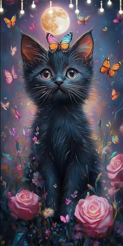 Malen Nach Zahlen Erwachsene Katze Malen Nach Zahlen Rose, DIY Handgemalt Ölgemälde Kit für Anfänger und Erwachsene Mit Pinseln und Acrylfarbe Ohne Rahmen, Wanddeko Wohnzimmer Geschenk 55X110cm W6-345 Malen Nach Zahlen Erwachsene Katze Malen Nach Zahlen Rose, DIY Handgemalt Ölgemälde Kit für Anfänger und Erwachsene Mit Pinseln und Acrylfarbe Ohne Rahmen, Wanddeko Wohnzimmer Geschenk 55X110cm W6-345 von Doontiny