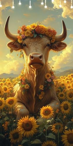 Malen Nach Zahlen Erwachsene Ochse Malen Nach Zahlen Sonnenblume, DIY Handgemalt Ölgemälde Kit für Anfänger und Erwachsene Mit Pinseln und Acrylfarbe, Ohne Rahmen, Wanddeko Wohnzimmer 50X100cm W6-561 Malen Nach Zahlen Erwachsene Ochse Malen Nach Zahlen Sonnenblume, DIY Handgemalt Ölgemälde Kit für Anfänger und Erwachsene Mit Pinseln und Acrylfarbe, Ohne Rahmen, Wanddeko Wohnzimmer 50X100cm W6-561 von Doontiny