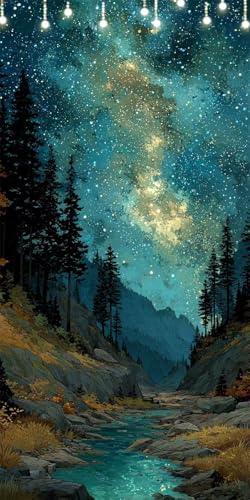 Malen Nach Zahlen Erwachsene Sternenhimmel Malen Nach Zahlen Grün, DIY Handgemalt Ölgemälde Kit für Anfänger und Erwachsene Mit Pinseln und Acrylfarbe, Ohne Rahmen, Wanddeko Wohnzimmer 45X90cm W6-307 Malen Nach Zahlen Erwachsene Sternenhimmel Malen Nach Zahlen Grün, DIY Handgemalt Ölgemälde Kit für Anfänger und Erwachsene Mit Pinseln und Acrylfarbe, Ohne Rahmen, Wanddeko Wohnzimmer 45X90cm W6-307 von Doontiny