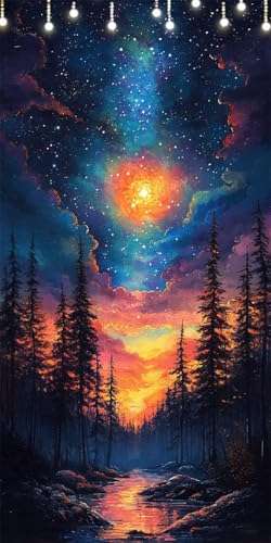 Malen Nach Zahlen Erwachsene Sternenhimmel Malen Nach Zahlen Wald, DIY Handgemalt Ölgemälde Kit für Anfänger und Erwachsene Mit Pinseln und Acrylfarbe, Ohne Rahmen, Wanddeko Wohnzimmer 70X140cm W6-297 Malen Nach Zahlen Erwachsene Sternenhimmel Malen Nach Zahlen Wald, DIY Handgemalt Ölgemälde Kit für Anfänger und Erwachsene Mit Pinseln und Acrylfarbe, Ohne Rahmen, Wanddeko Wohnzimmer 70X140cm W6-297 von Doontiny