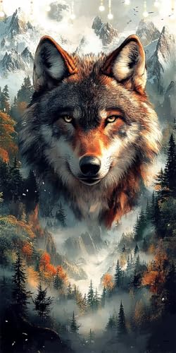 Malen Nach Zahlen Erwachsene Wolf Malen Nach Zahlen Baum, DIY Handgemalt Ölgemälde Kit für Anfänger und Erwachsene Mit Pinseln und Acrylfarbe Ohne Rahmen, Wanddeko Wohnzimmer, Geschenk 90X180cm W6-317 Malen Nach Zahlen Erwachsene Wolf Malen Nach Zahlen Baum, DIY Handgemalt Ölgemälde Kit für Anfänger und Erwachsene Mit Pinseln und Acrylfarbe Ohne Rahmen, Wanddeko Wohnzimmer, Geschenk 90X180cm W6-317 von Doontiny