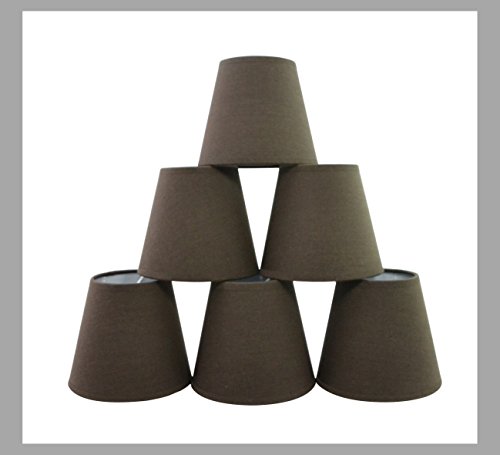 Doooitlight Set mit 6 Clip-Lampenschirmen für Lampen, Leuchten, Kronleuchter Black Chocolate TC Doooitlight Set mit 6 Clip-Lampenschirmen für Lampen, Leuchten, Kronleuchter Black Chocolate TC von Doooitlight