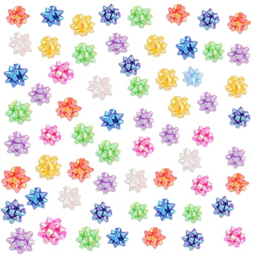 Dooozy 100 Pcs 1" Mini Geschenkschleifen Selbstklebend, 10 Irisierend Farbe Geschenk Schleife für Festival Weihnachten Geschenkverpackung Dooozy 100 Pcs 1" Mini Geschenkschleifen Selbstklebend, 10 Irisierend Farbe Geschenk Schleife für Festival Weihnachten Geschenkverpackung von Dooozy