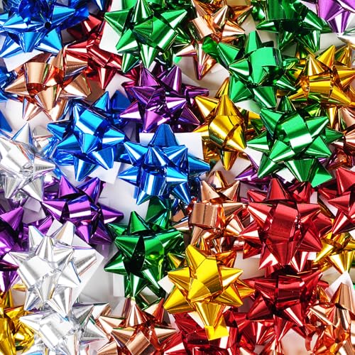 Dooozy 100 Pcs 2'' Geschenkschleifen Selbstklebend Set, 7 Metallisch Farbe Geschenk Schleife für Festival Weihnachten Geschenkverpackung Dooozy 100 Pcs 2'' Geschenkschleifen Selbstklebend Set, 7 Metallisch Farbe Geschenk Schleife für Festival Weihnachten Geschenkverpackung von Dooozy