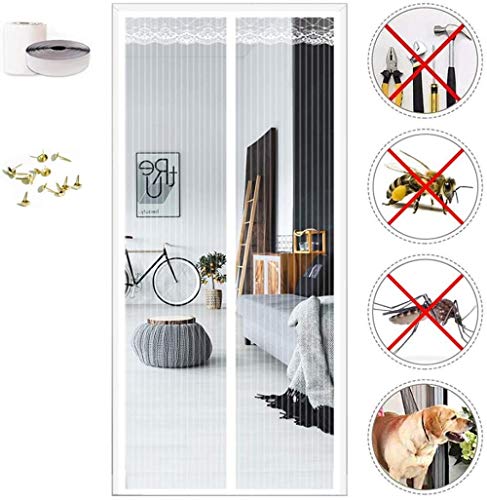 Door curtain Magnetische Gittertür, magnetischer Insektenschutz-Tür-Schirm-Vorhang, Prevent Mosquitoes Von Eintreten, erlaubt Luftzirkulation, Bohren erforderlich,80 * 21. von Door curtain