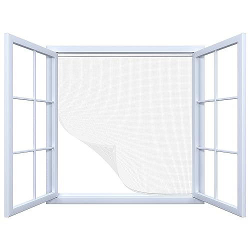 Door easy Fliegengitter Fenster - 150x130cm - Insektenschutz Fensternetz - Moskitoschutz für Fenster-Rahmen - Mückenschutz Insektengitter ohne Bohren von Door easy