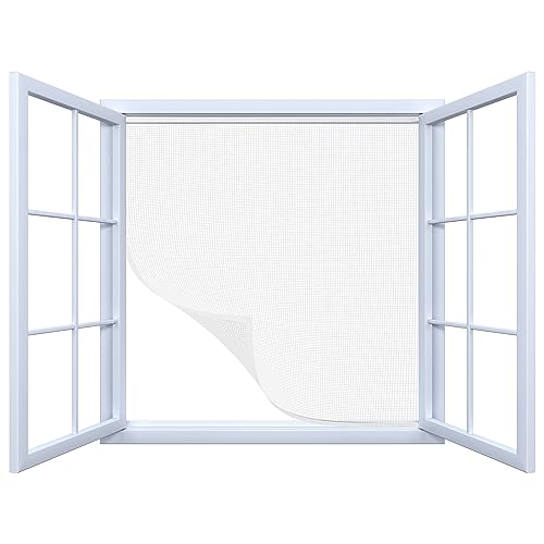 Door easy Fliegengitter Fenster - 150x130cm - Insektenschutz Fensternetz - Moskitoschutz für Fenster-Rahmen - Mückenschutz Insektengitter ohne Bohren von Door easy