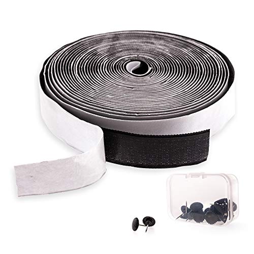 Door easy Fliegengitter Klettband selbstklebend - Extra starker Halt - Fliegengitter Fenster Klettband - 7m Klebeband für Fliegengitter - Hakenband selbstklebend schwarz ohne Flauschband von Door easy