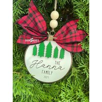 Weihnachtsschmuck - Bauernhaus Familie Ornament Weihnachtsgeschenk Urlaub Winter Dekor von DoorBadges