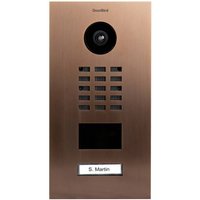 DoorBird D2101V IP-Video-Türsprechanlage LAN Außeneinheit Edelstahl V2A (gebürstet), Bronze-Optik von DoorBird