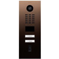 DoorBird D2102FV IP-Video-Türsprechanlage LAN Außeneinheit Edelstahl V2A (gebürstet), Bronze-Optik von DoorBird