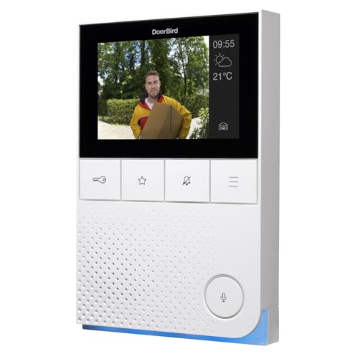 DoorBird A1101 IP Video Innenstation White Edition | Inneneinheit für IP-Video-Türsprechanlage mit Display, WLAN, LAN von DoorBird