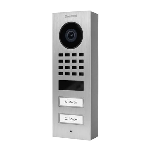 DoorBird D1102V IP Vid. Türst. V2A Edels. 2 Ruftasten Aufputz von DoorBird