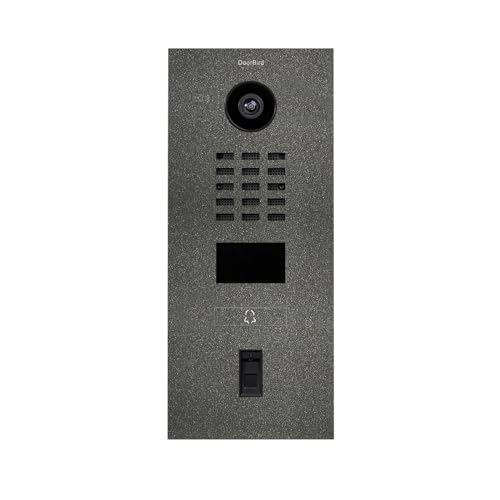 DoorBird D2101FV Fingerprint 50 IP Video Türstation | Video-Türsprechanlage mit 1 Ruftaste, Fingerabdruckleser, RFID, HD-Video, Bewegungssensor, in Eisenglimmer (DB 703) von DoorBird