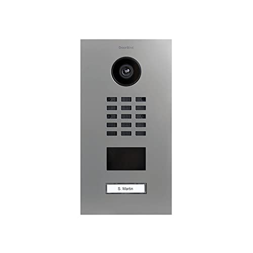 DoorBird D2101V IP Video Türstation, Weißaluminium (RAL 9006) | Video-Türsprechanlage mit 1 Ruftaste, RFID, HD-Video, Bewegungssensor von DoorBird