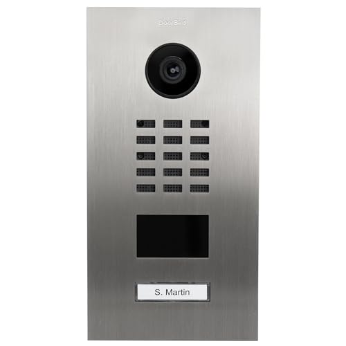 DoorBird D2101V IP Video Türstation | Video-Türsprechanlage mit 1 Ruftaste, RFID, HD-Video, Bewegungssensor, in Edelstahl V2A von DoorBird